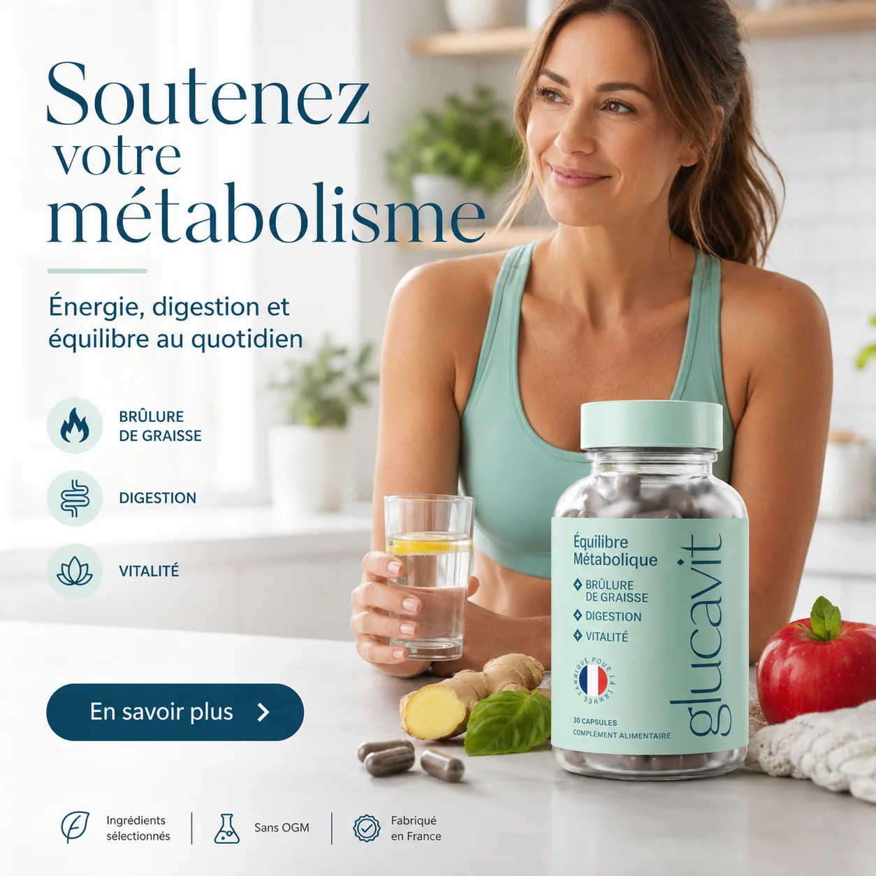 Femme active avec Glucavit